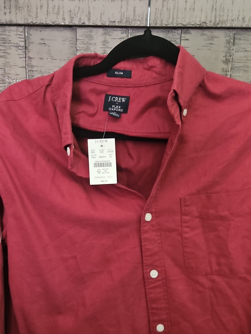 J. Crew Slim Fit Oxford Button-Down Shirt -maroon